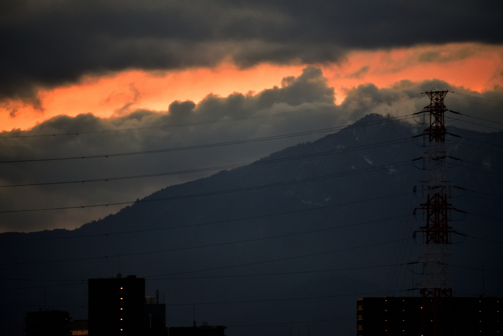 燃える丹沢大山