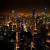 シカゴ高層ビル群夜景１