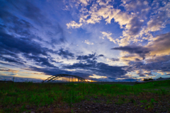 多摩川の夕景