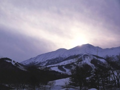 乳頭山の夜明け。