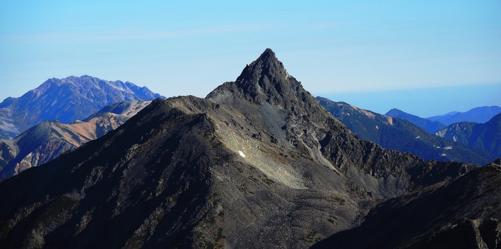 槍ヶ岳（奥穂高岳山頂）