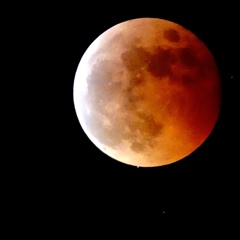 今年の一枚（皆既月食と天王星（下部））