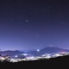 御殿場市と富士の冬夜景。