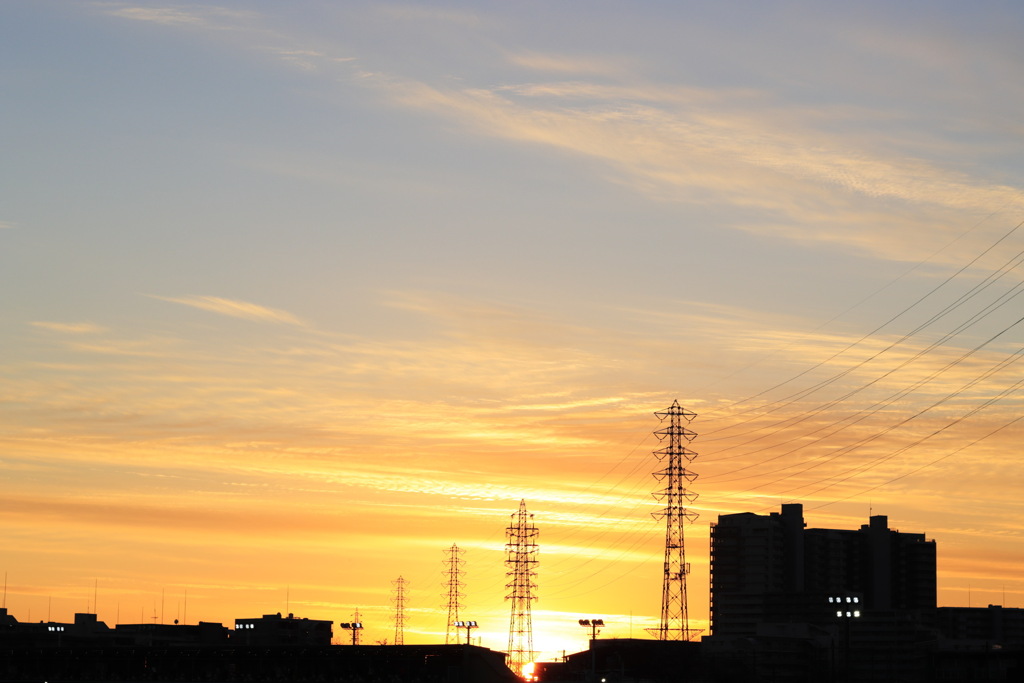 近ごろ夕陽が綺麗です