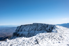 硫黄岳 爆裂火口壁