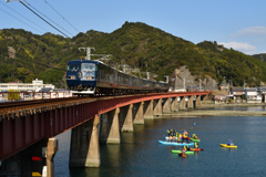 west express 銀河 jr西日本 ラストラン 列車  古座川 橋梁 ⑤