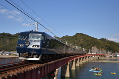 west express 銀河 jr西日本 ラストラン 列車  古座川 橋梁 ②