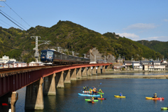 west express 銀河 jr西日本 ラストラン 列車  古座川 橋梁 ③