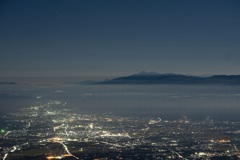 浅間山から見た夜景