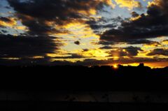 昨日の夕陽