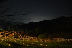 大山千枚田ライトアップ