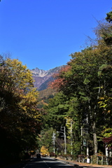 中央アルプス道りの先は宝剣岳