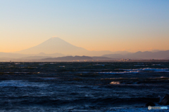 江の島より富士を望む