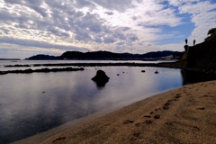 朝の青島海岸