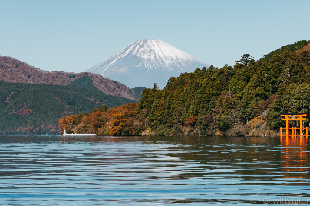 Fuji Mountain from Lake Ashinoko