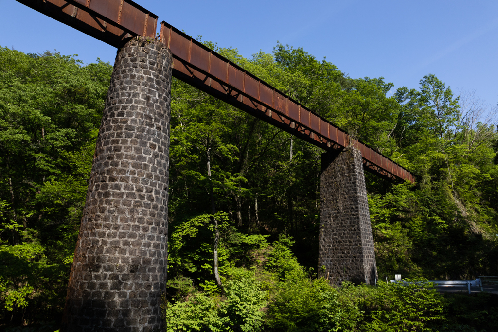 廃線の北恵那鉄道上地橋梁