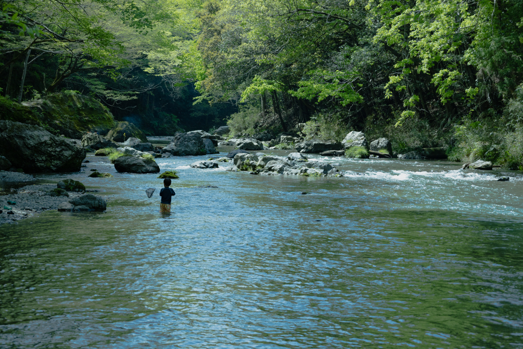 川遊び