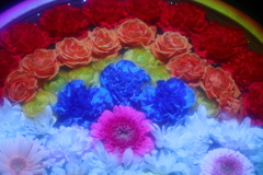 虹の花手水