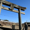 鳥居と特急あずさ