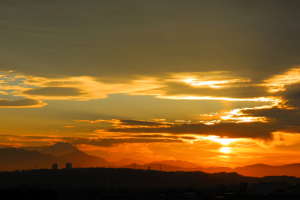 秋の夕焼け