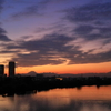 夕景の多摩川１