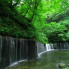 白糸の滝（左）