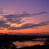 夕景の多摩川２