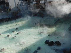 群馬県吾妻郡草津町~湯畑「朝」03