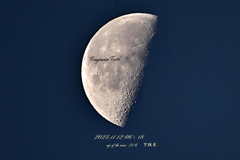 2025.11.12  06：18　月齢21.6　下弦月