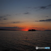 宍道湖の夕景　Ⅶ　『お日さま、お疲れ』