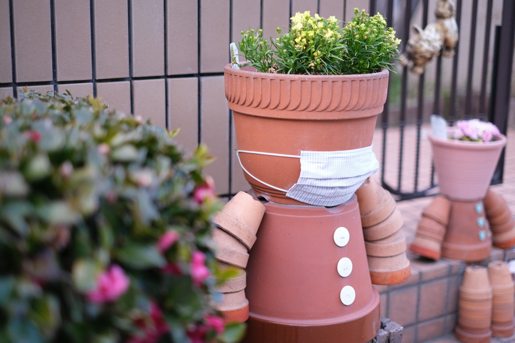 植木鉢もコロナ対策