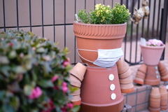 植木鉢もコロナ対策