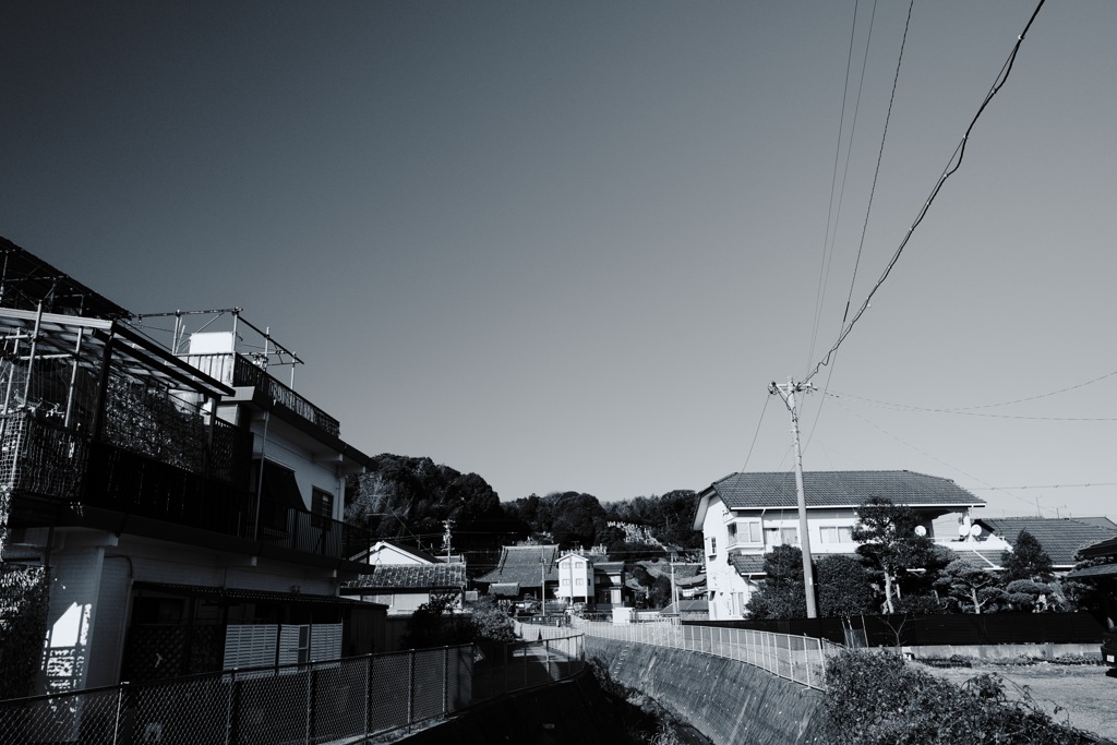 小川沿いの風景