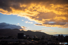 夕陽が映える雲