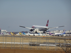 成田空港にて