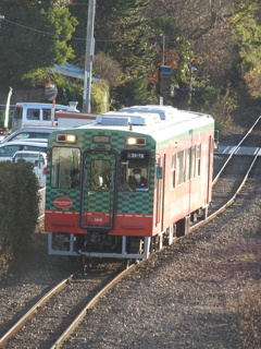 益子駅にて