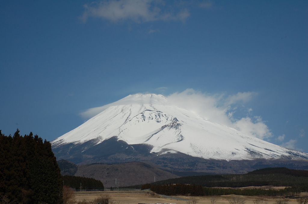 富士の雪山