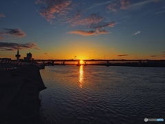 淀川の夕焼け④