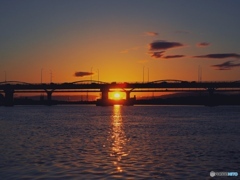 淀川の夕焼け⑤