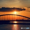 枚方大橋からの夕焼け