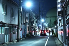 ガスタンクの夜