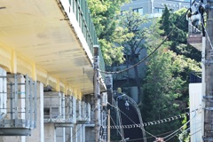 谷間に階段
