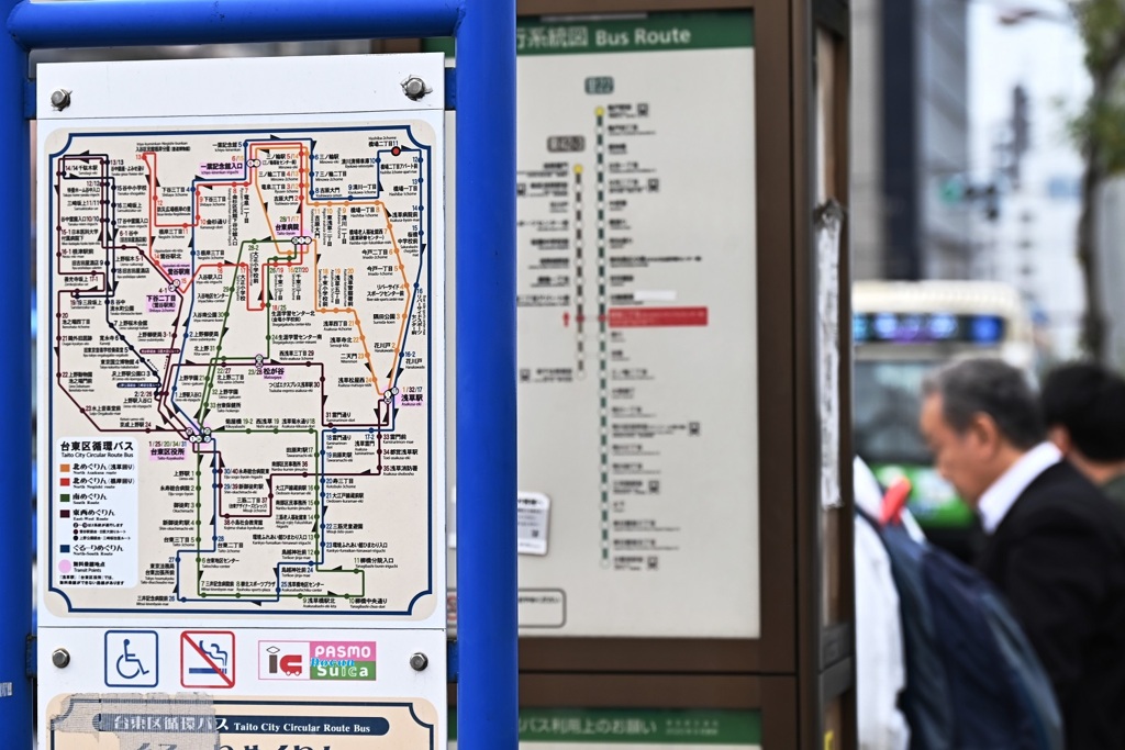 台東区循環バス路線図