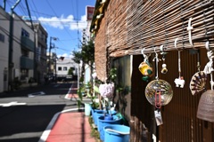 すだれに風鈴は夏の風物詩