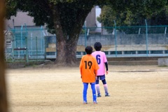 子供サッカーの試合