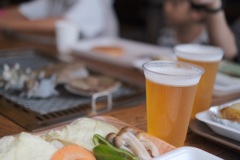 バーベキューでのビール