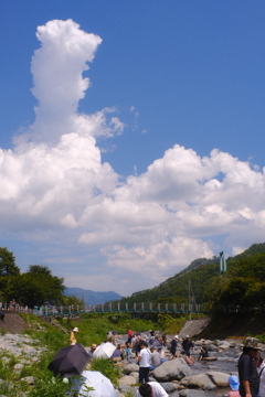 夏の川