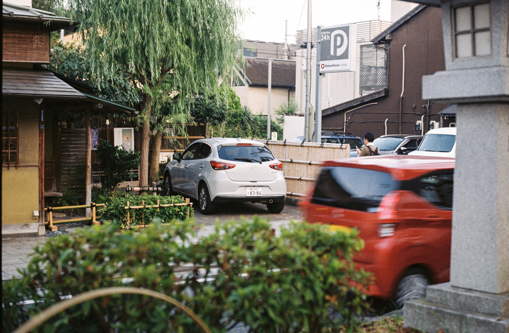 八幡宮前の道路