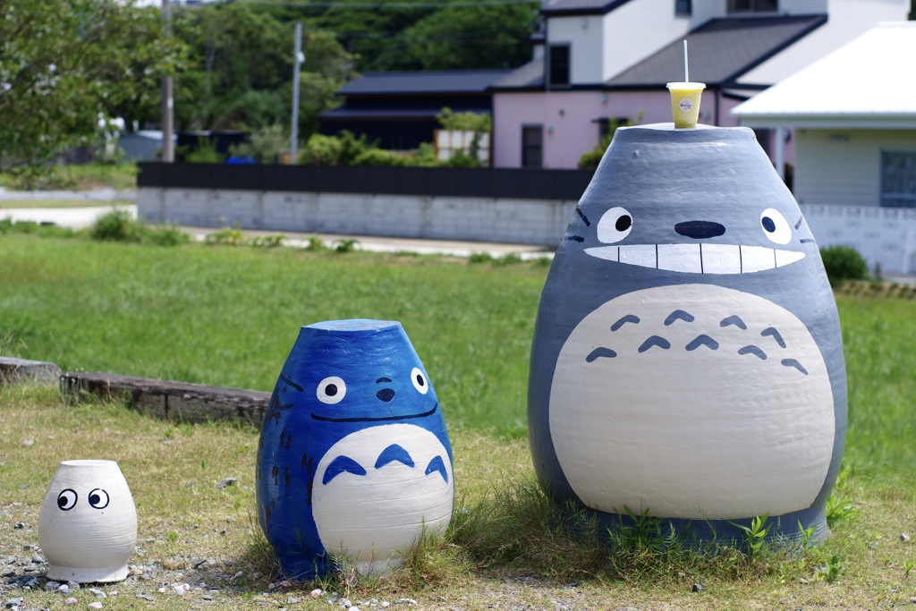 トトロの頭にパインジュース