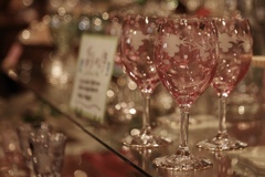 ピンクのワイングラス